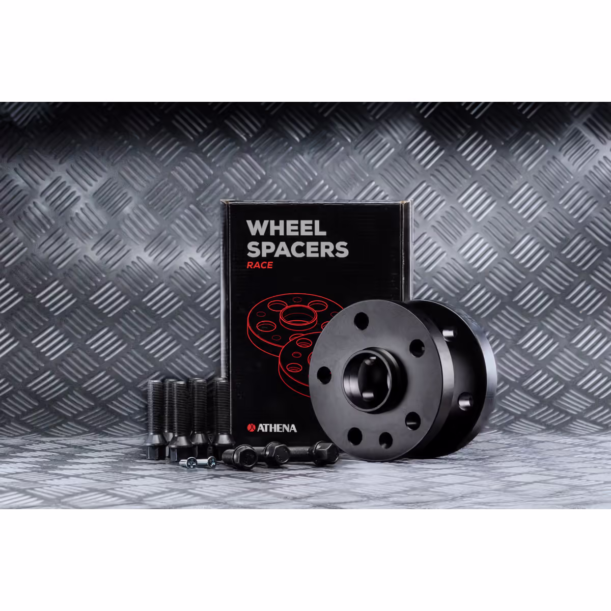 Spoorverbreders 5x112 naaf:57 dikte:12mm Audi VW Seat Skoda incl. wielbouten Zwart