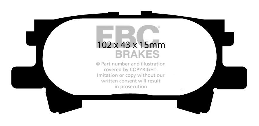 EBC Brakes LEXUS RX300 3.0 (MCU35) 2003-2007 Remblokken achterzi