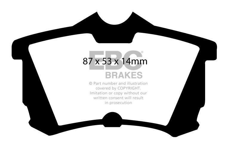 EBC Brakes HONDA Accord Type-V 2.3 (CH) 99-2003 Remblokken achte