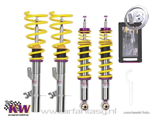 Schroefset KW V3 inox Fiat 500 312 1.4 T-JET Abarth 08/2007-