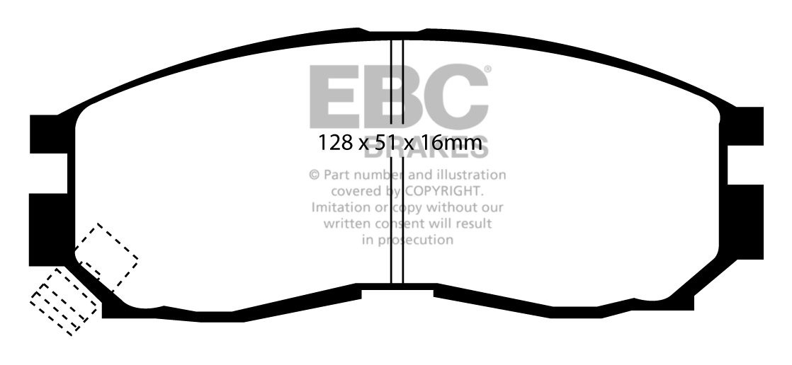 EBC Brakes PROTON Persona 1.8 (C99A) 96-2000 Remblokken voorzijd