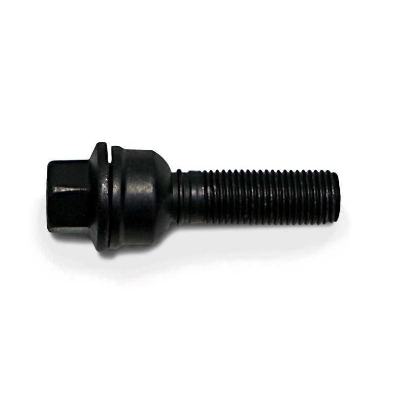 H&R Wielbout bolkonisch met beweegbare ring R14 M14x1.50 - Lengte 40mm - Zwart (bv.  Audi Q3, Q5)