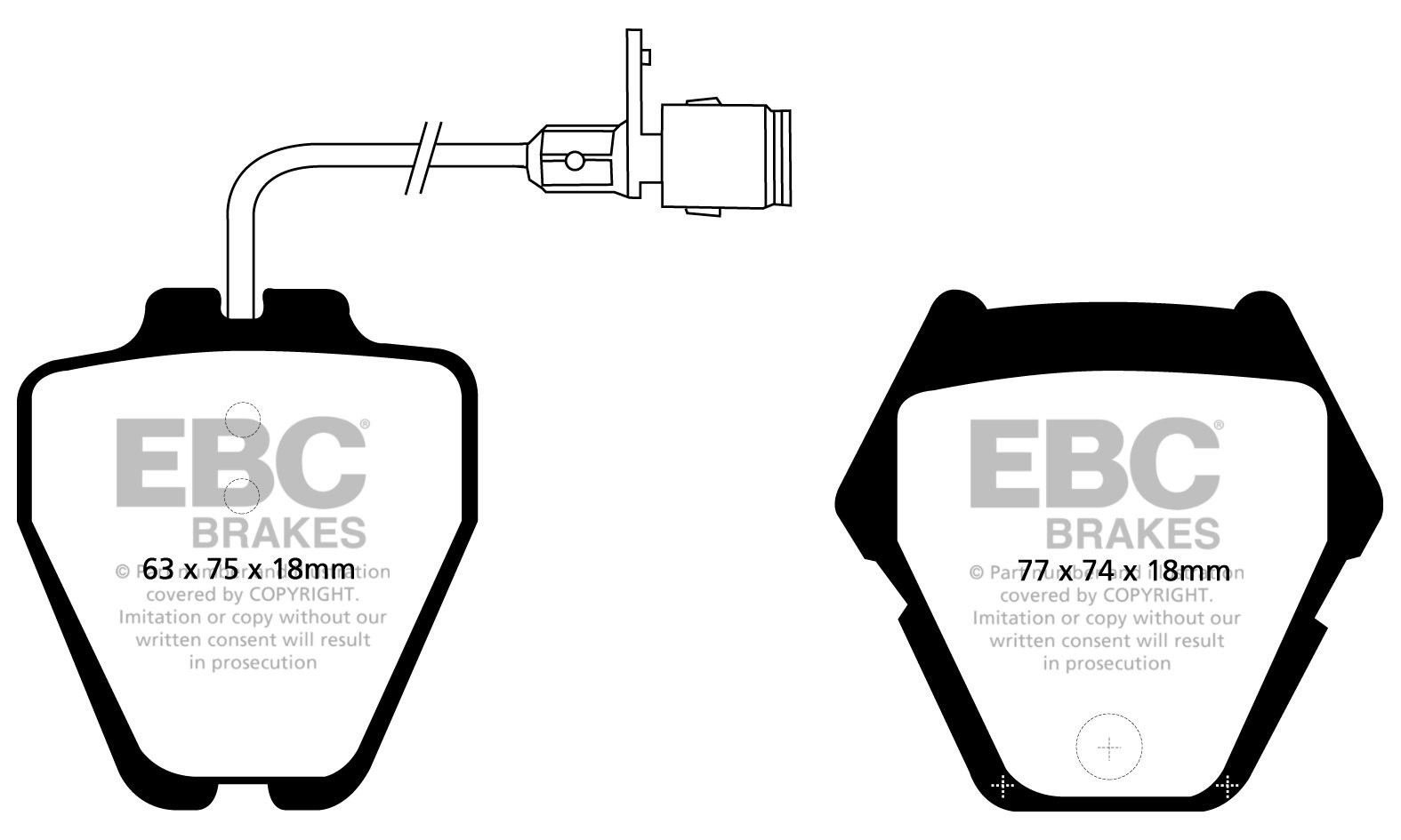 EBC Brakes AUDI A8 4D 2.8 98-2002 Remblokken voorzijde