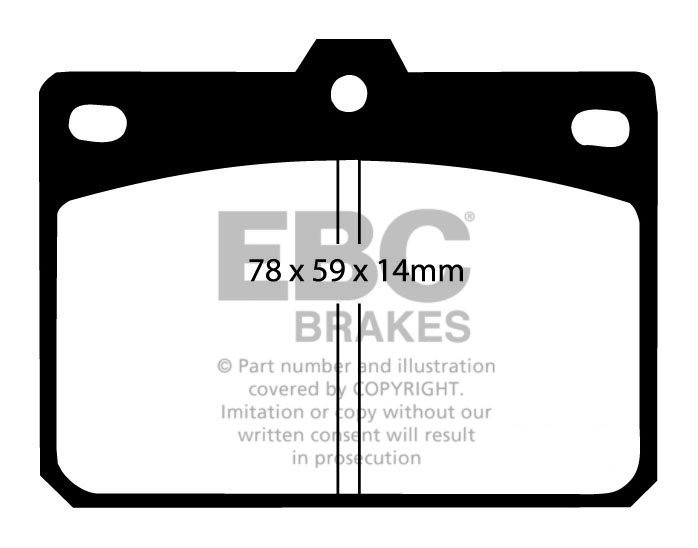 EBC Brakes MITSUBISHI Celeste 2.0 76-81 Remblokken voorzijde