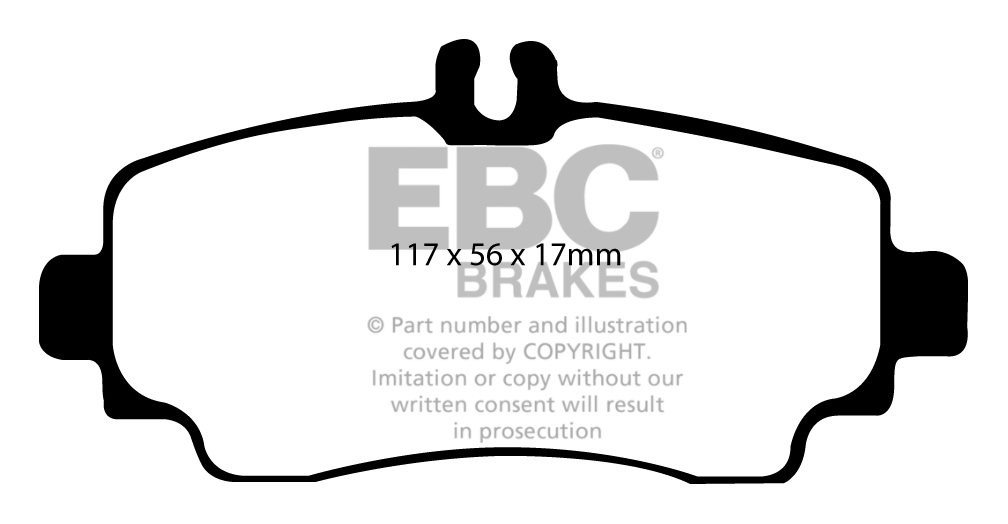 EBC Brakes MERCEDES A-Class (V168) A140L (1.6) 2001-2004 Remblok