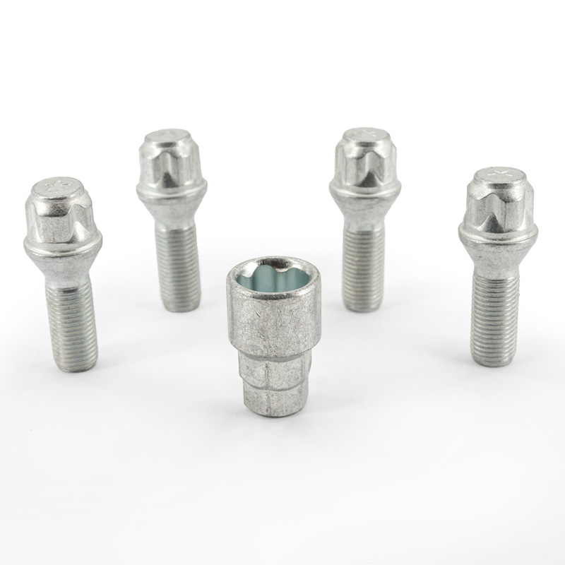 H&R Wielslotenset M14x1.50x31mm konisch - 4 slotbouten incl. adapter