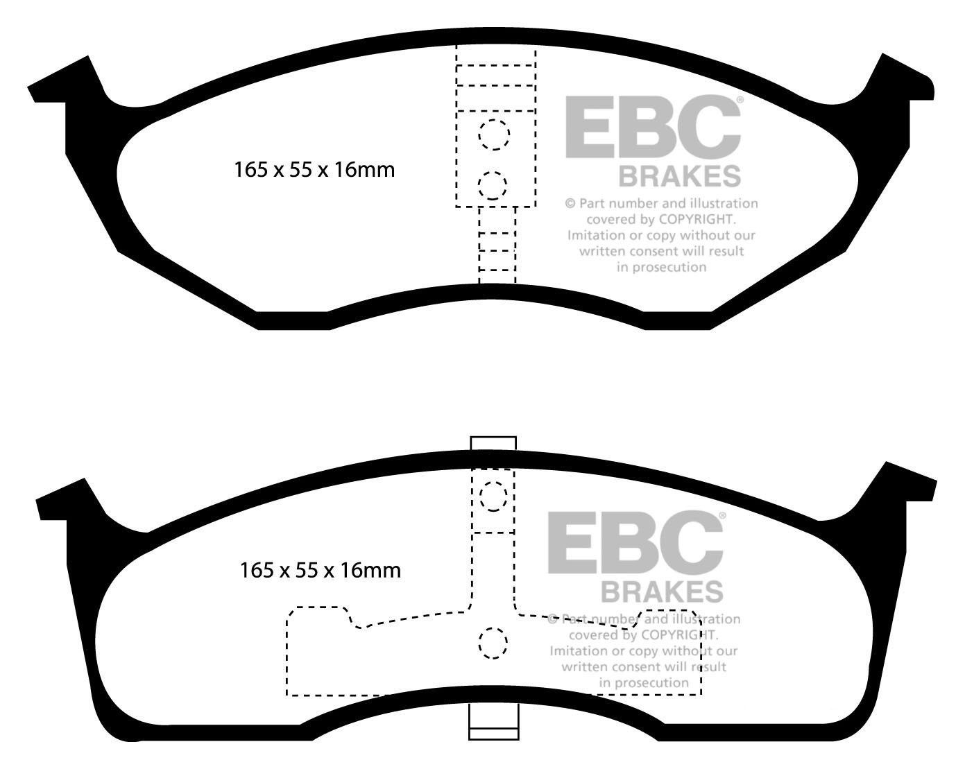 EBC Brakes CHRYSLER (USA) Neon 2.0 (5 Stud) 2000-2005 Remblokken