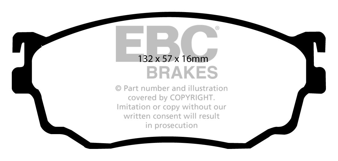 EBC Brakes Mazda Capella 2.5 98-2002 Remblokken voorzijde