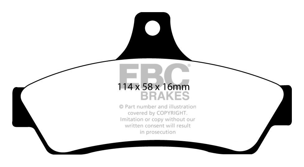 EBC Brakes PONTIAC GTO 6.0 2005-2006 Remblokken achterzijde yell