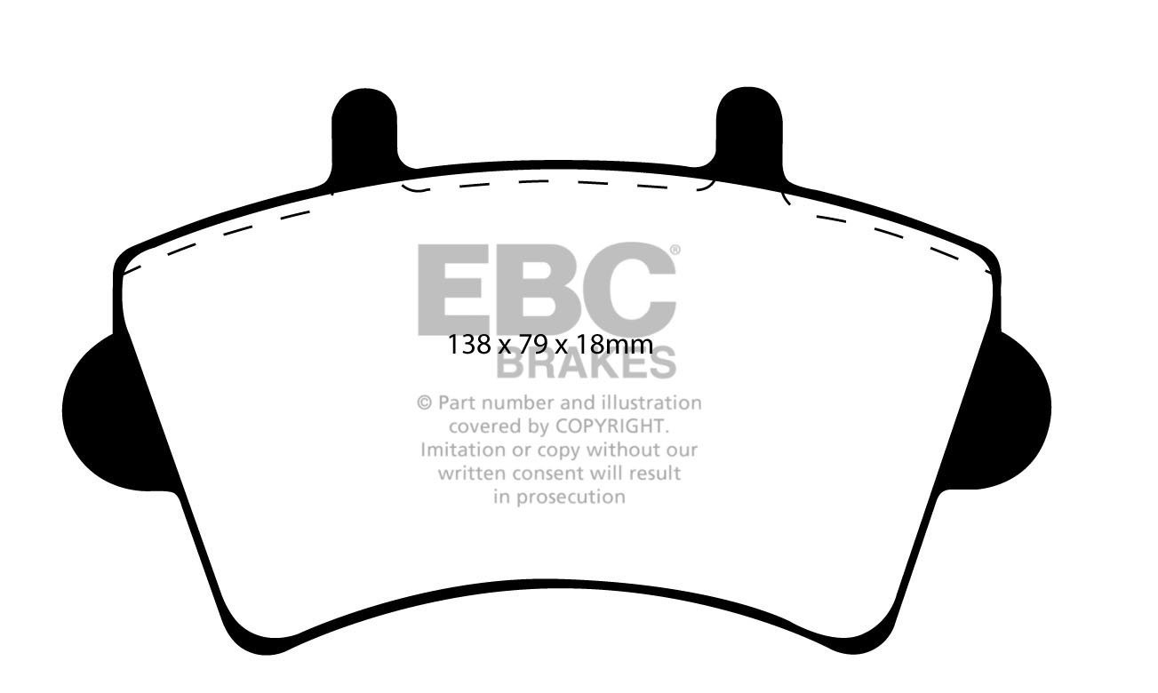 EBC Brakes OPEL Movano 2.8 TD (16" Wheels) 2000-2010 Remblokken