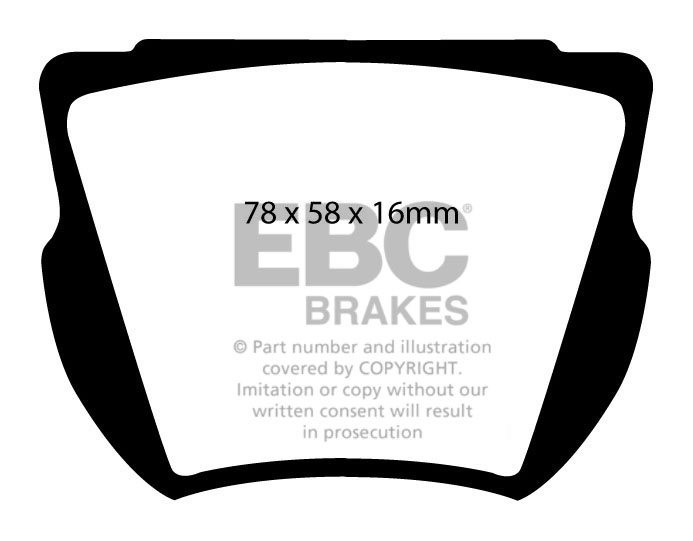 EBC Brakes FORD Zodiac 2.6 60-62 Remblokken voorzijde greenstuff
