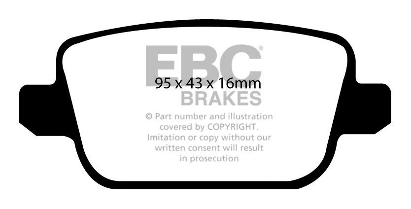 EBC Brakes FORD Galaxy 2.2 TD 2008 Remblokken achterzijde