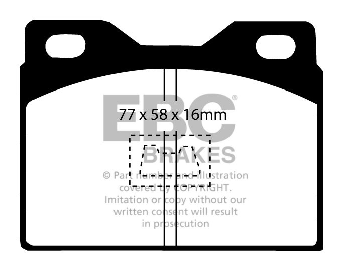 EBC Brakes PEUGEOT 204 1.4 75-76 Remblokken voorzijde greenstuff