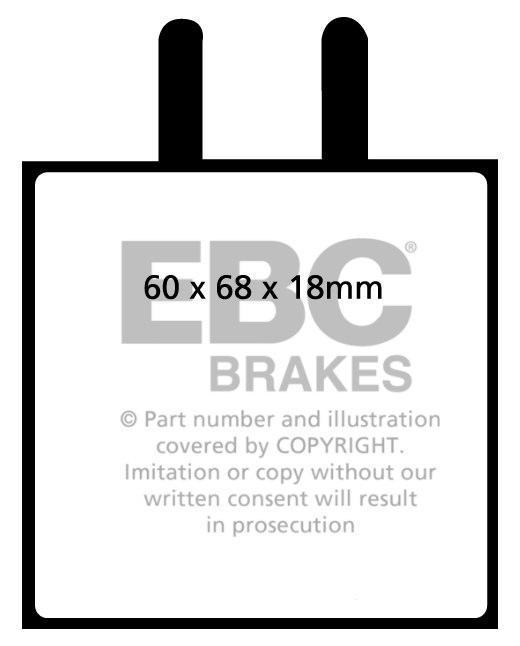 EBC Brakes FACEL VEGA HK 500 5.9 57-62 Remblokken voorzijde