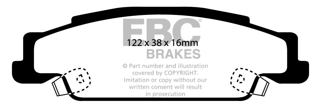 EBC Brakes CADILLAC STS 3.6 2009-.. Remblokken achterzijde