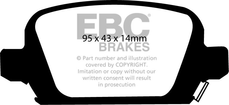 EBC Brakes OPEL Tigra 1.4 2004-2009 Remblokken achterzijde