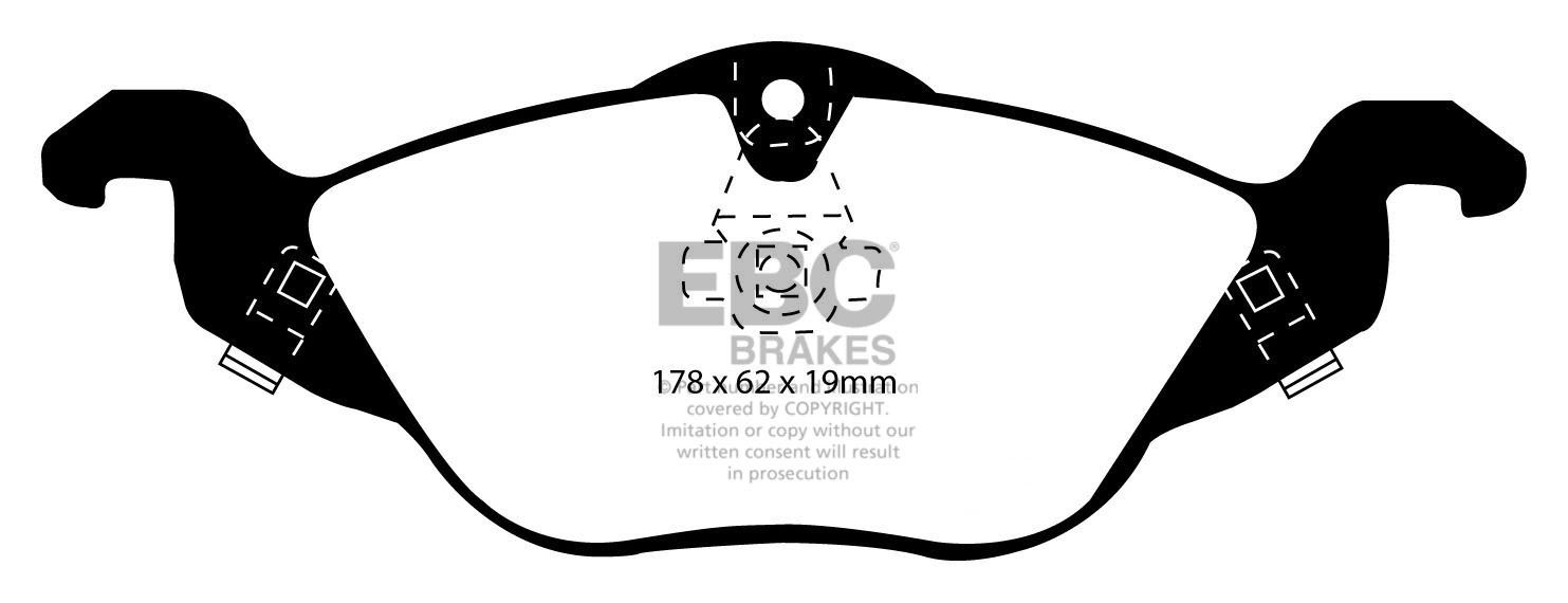 EBC Brakes OPEL Astra G 1.4 (ABS) 98-2005 Remblokken voorzijde g