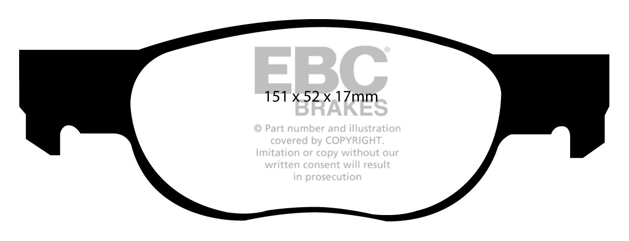 EBC Brakes FIAT Punto 1.7 TD 97-99 Remblokken voorzijde