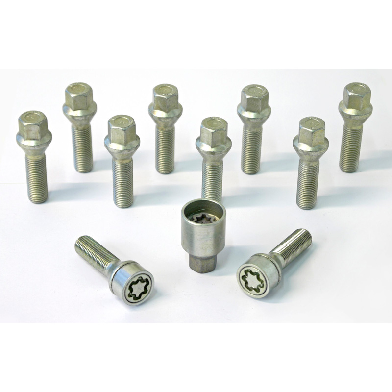 H&R Wielboutenset konisch M14x1.50 - Lengte 60mm - 10 stuks - incl. wielsloten