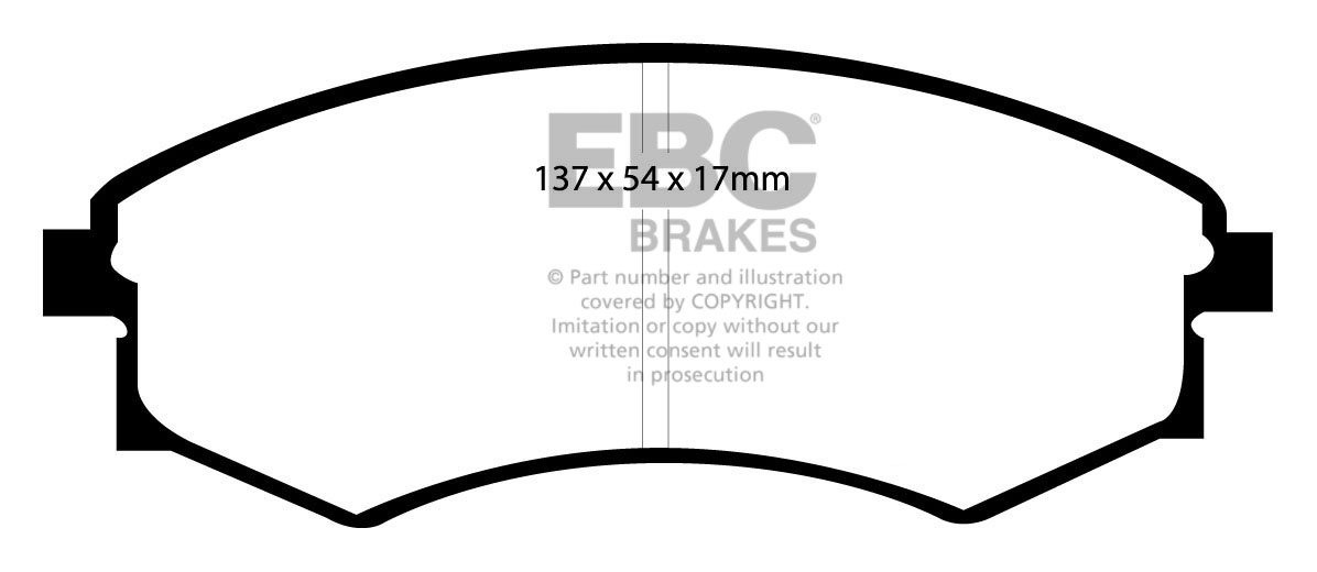 EBC Brakes HYUNDAI Coupe 1.6 97-2001 Remblokken voorzijde greens