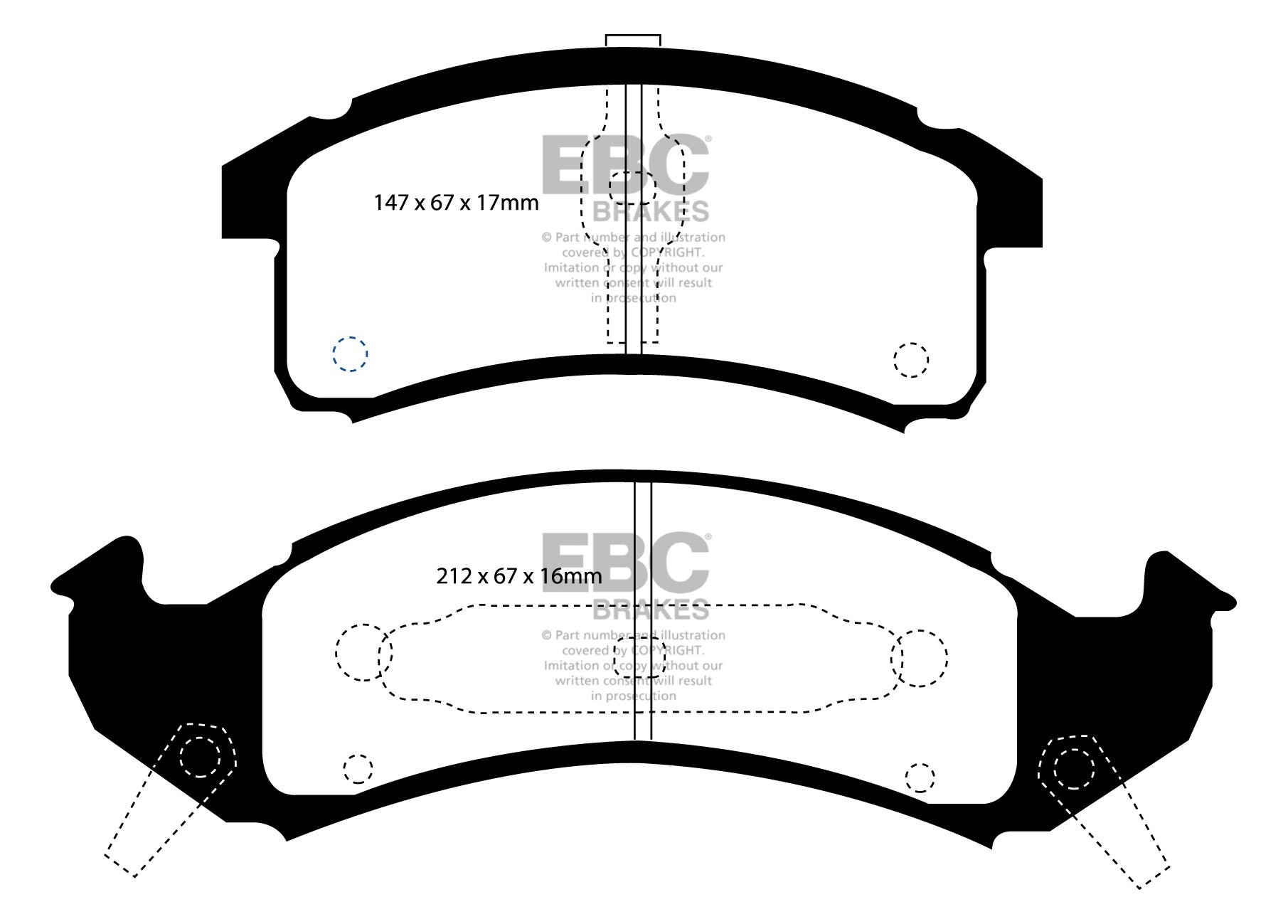 EBC Brakes CADILLAC Allante 4.6 1993 Remblokken voorzijde