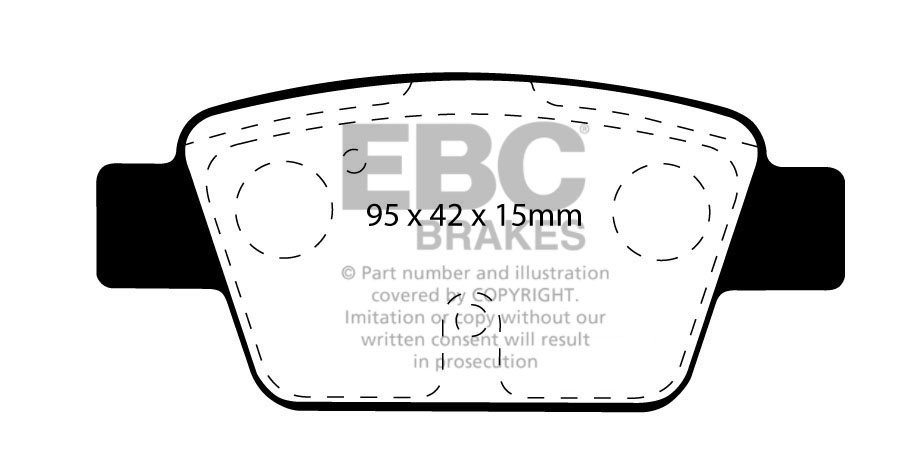 EBC Brakes LANCIA Delta 1.4 Turbo (150) 2008-2010 Remblokken ach