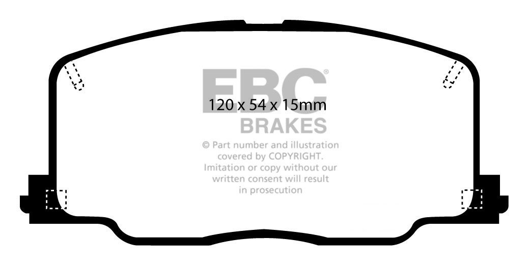 EBC Brakes TOYOTA Carina 2.0 GLi Executive (ST171) 88-92 Remblok