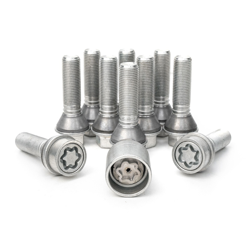 H&R Wielboutenset konisch met beweegbare ring M14x1.25 - Lengte 43mm - 10 stuks (Bv.  BMW, Volvo) - incl. wielsloten