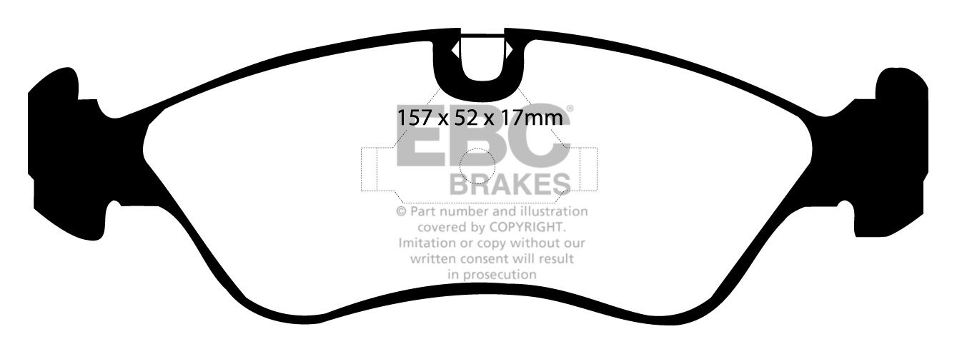 EBC Brakes OPEL Omega A 2.3 D 89-93 Remblokken voorzijde
