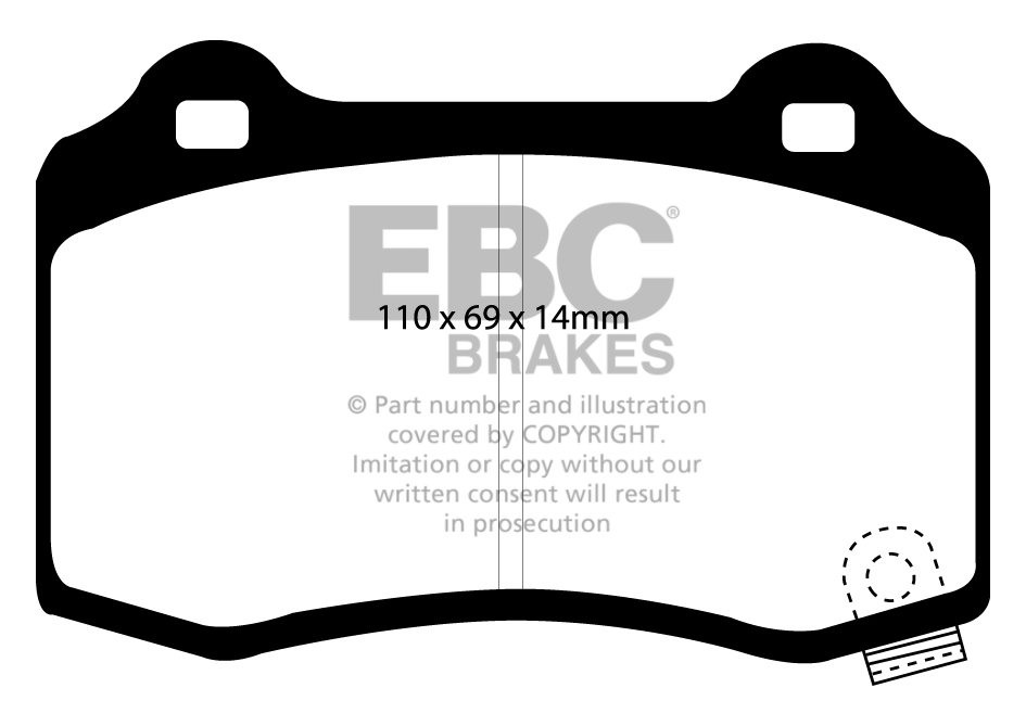 EBC Brakes CADILLAC CTS-V 5.7 2005-2006 Remblokken achterzijde