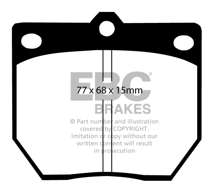 EBC Brakes NISSAN Bluebird 1.6 (810) 76-80 Remblokken voorzijde