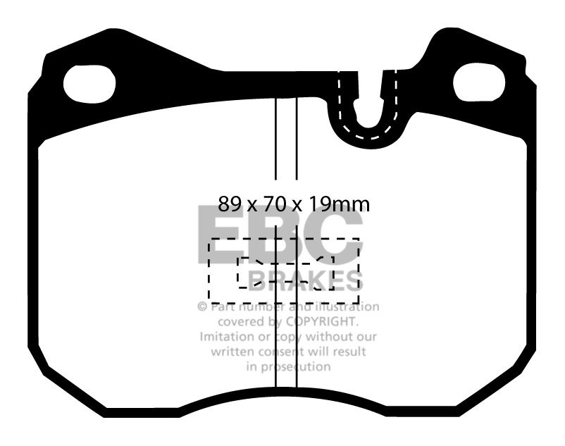 EBC Brakes PORSCHE 944 2.5 82-89 Remblokken voorzijde redstuff