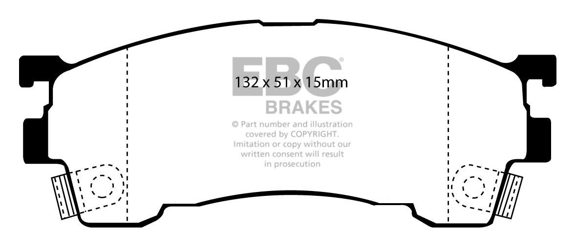 EBC Brakes Mazda MS8 2.0 92-97 Remblokken voorzijde greenstuff