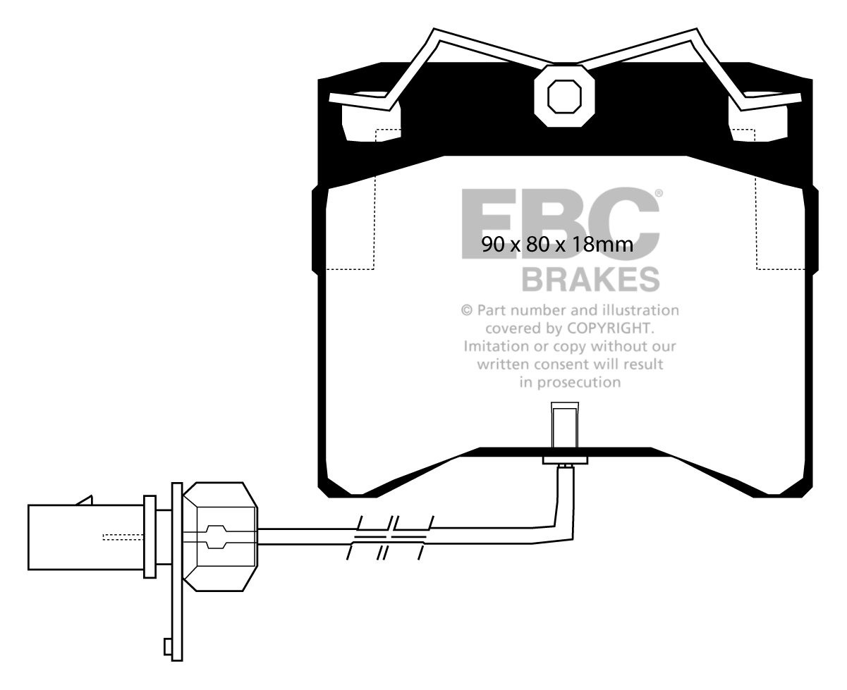 EBC Brakes VW Caravelle 2.5 TD 99-2004 Remblokken voorzijde