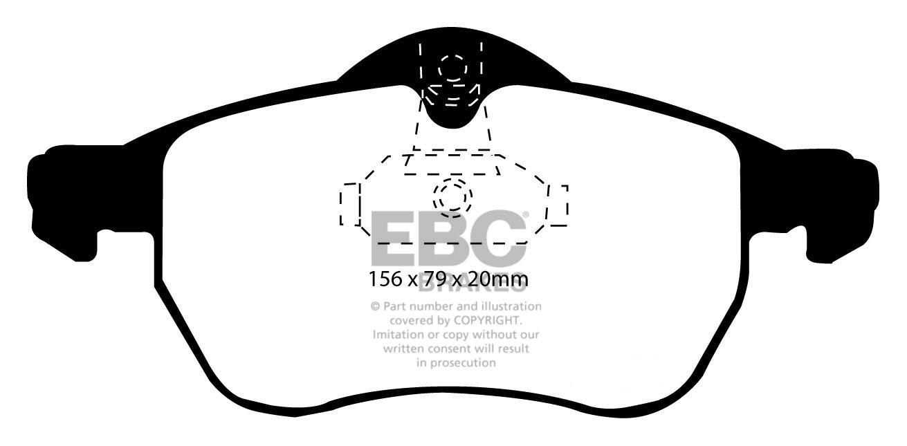 EBC Brakes VAUXHALL (OPEL) Zafira 1.6 99-2001 Remblokken voorzij