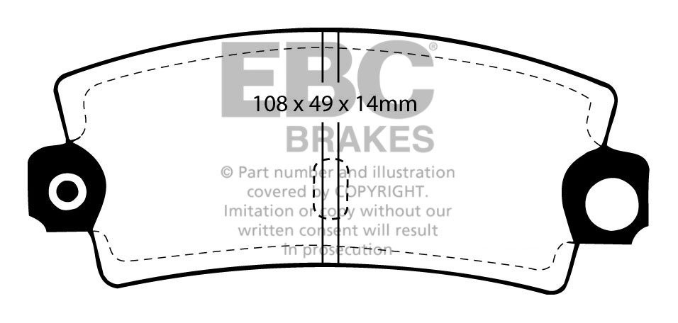 EBC Brakes RENAULT Fuego 1.6 Turbo 83-86 Remblokken achterzijde