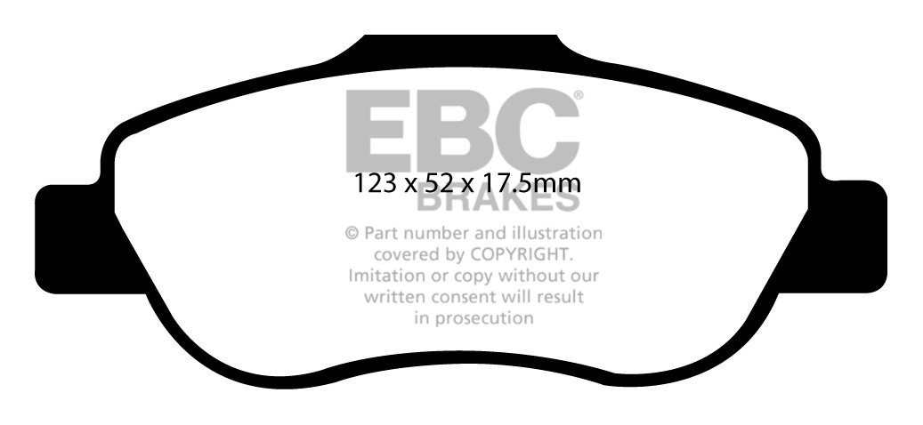 EBC Brakes FIAT Panda 1.3 D 2004-.. Remblokken voorzijde greenst