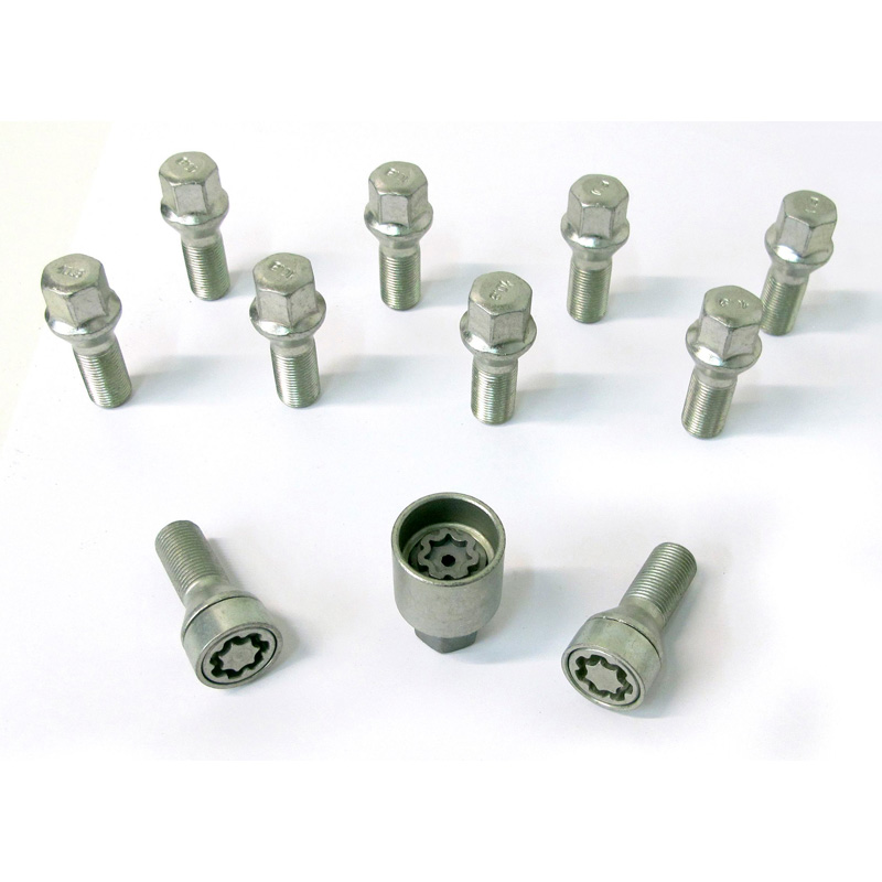H&R Wielboutenset konisch M14x1.25 - Lengte 43mm - 10 stuks - incl. wielsloten