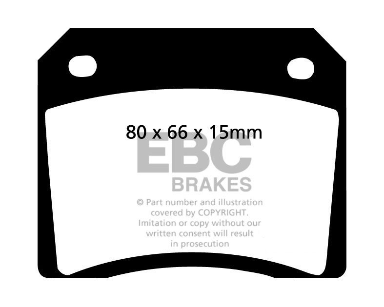 EBC Brakes ISO Fidia 5.4 68-74 Remblokken achterzijde greenstuff