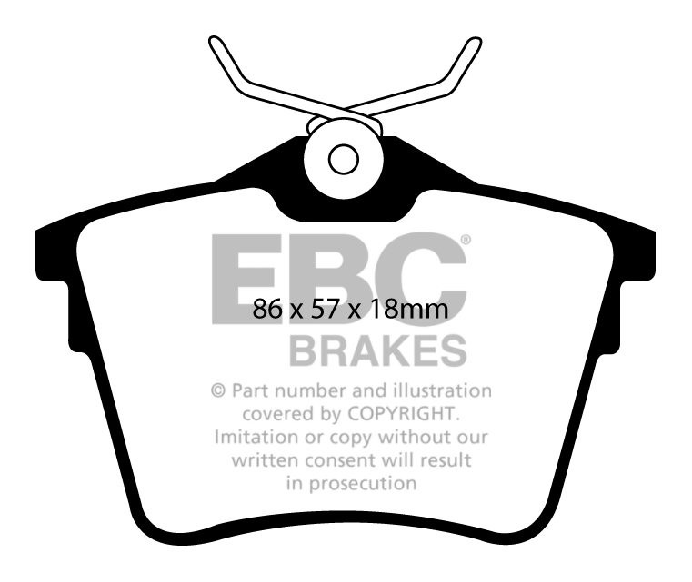 EBC Brakes CITROEN C5 1.8 2008-.. Remblokken achterzijde greenst