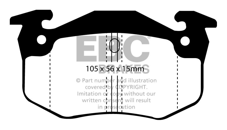 EBC Brakes RENAULT Laguna Sedan 1.8 94-95 Remblokken achterzijde