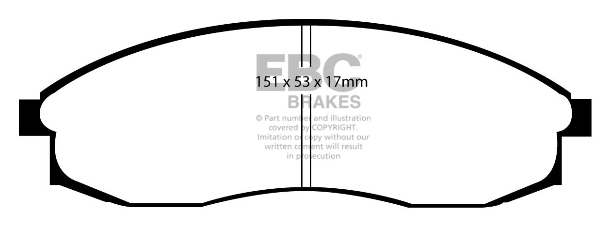 EBC Brakes AC 428 7.0 67-74 Remblokken voorzijde yellowstuff