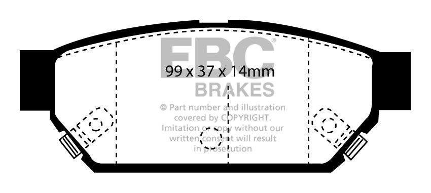 EBC Brakes PROTON Persona 1.6 (C98A) 93-2000 Remblokken achterzi