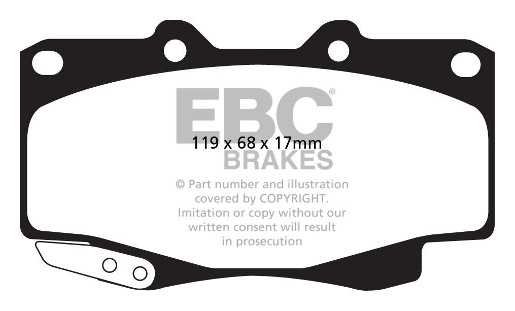 EBC Brakes TOYOTA BEDRIJFSWAGEN Hi-Lux 2.5 TD (102) 4WD 2005-..