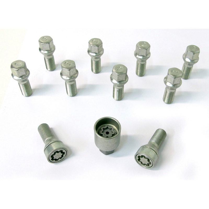 H&R Wielboutenset konisch M14x1.25 - Lengte 31mm - 10 stuks - incl. wielsloten