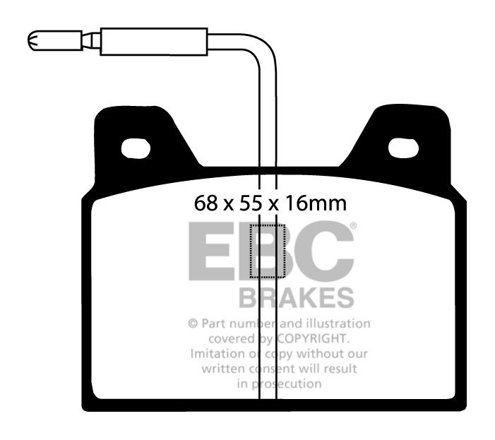 EBC Brakes PEUGEOT 504 2.3 D Sedan 71-86 Remblokken achterzijde