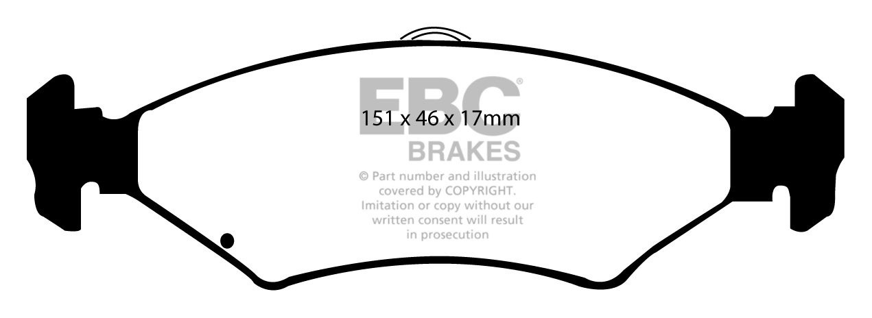 EBC Brakes KIA Shuma 1.8 99-2002 Remblokken voorzijde