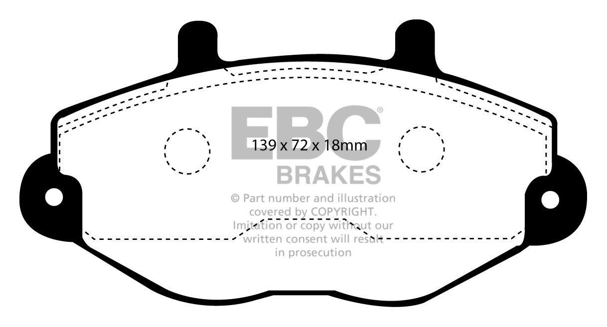 EBC Brakes FORD BEDRIJFSWAGEN Transit 130 98-2000 Remblokken voo