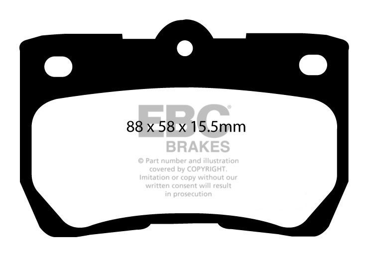 EBC Brakes LEXUS GS450h 3.5 hybrid 2006-.. Remblokken achterzijd