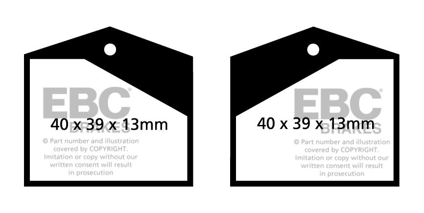 EBC Brakes JAGUAR E-Type Handbrake Pads 68-75 Remblokken achterz